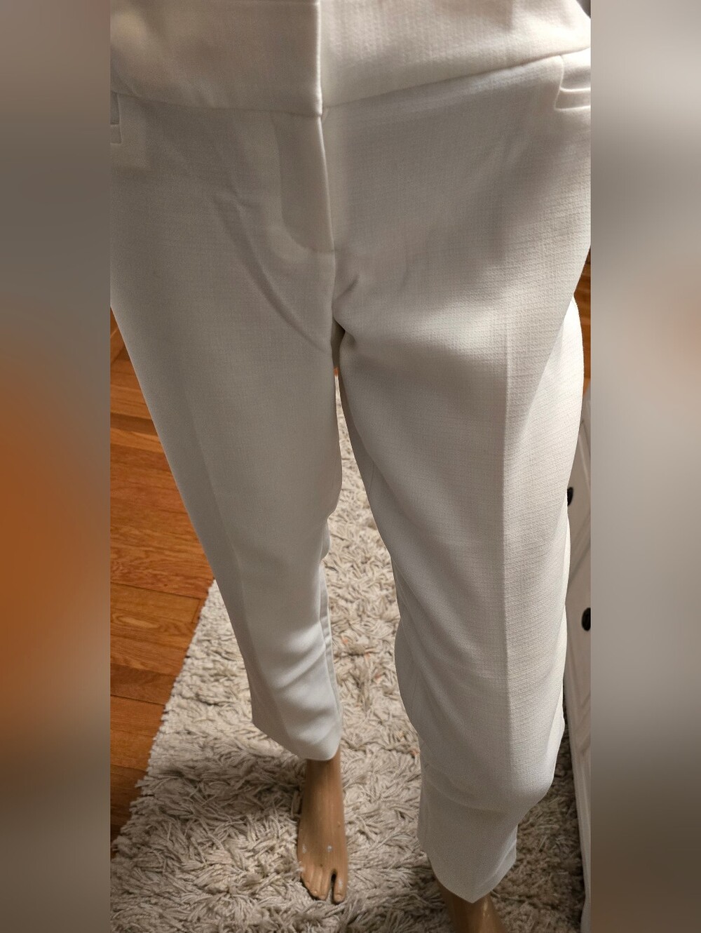 The Limited White Textured Dress Pants Sz 8